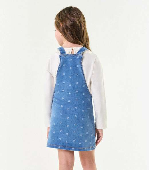 Salopete Infantil Jeans Trick Nick Azul
