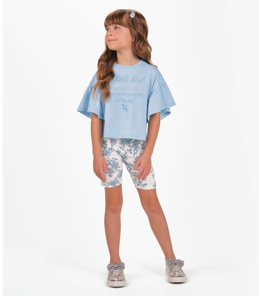 Conjunto Blusa com Ciclista Menina Trick Nick Azul