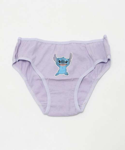 Kit 7 Calcinhas Infantil Estampa Stitch Disney Tam 1 a 12 