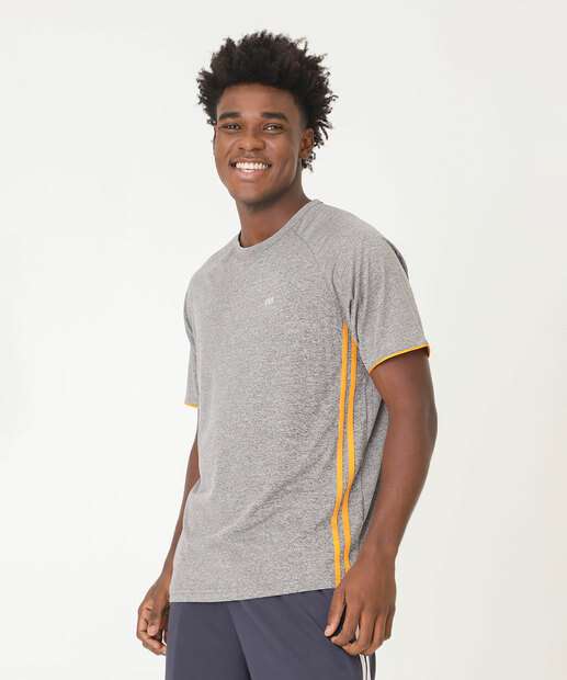 Camiseta Masculina Fitness Recorte Manga Curta MR