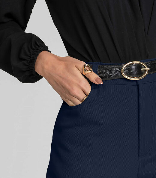 Calça Pantalona Feminina em Sarja Dianna Azul