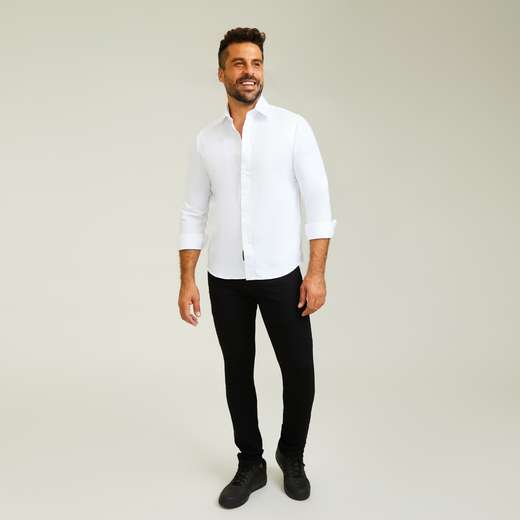 Camisa Rock e Soda Masculina Manga Longa Botões Confortável