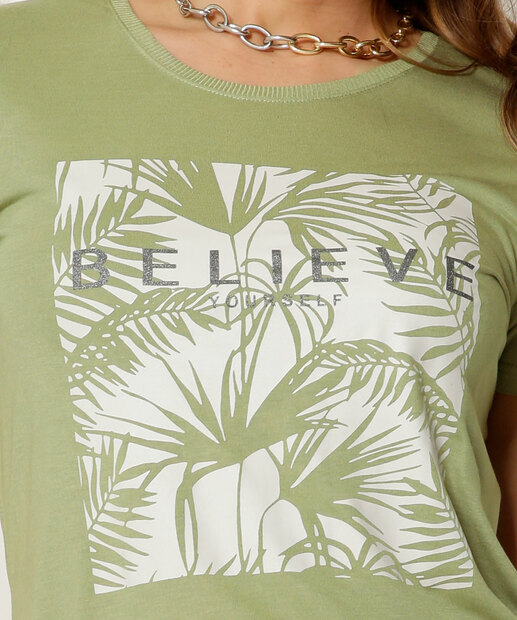 Blusa Feminina Estampada Manga Curta Marisa