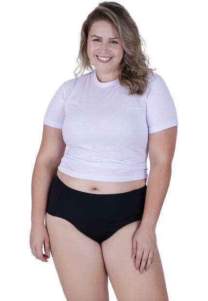 Calcinha Princesa Plus Size Microfibra Concept Lingerie Preto