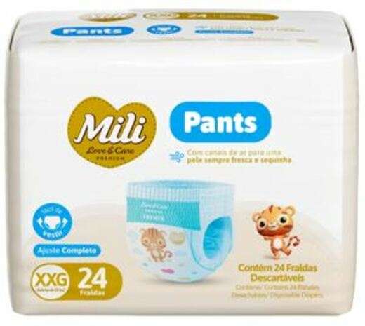Fralda Mili Lovecare Pants Jumbo (Xgg) 24 Unidades