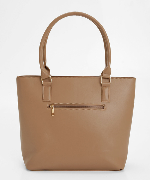 Bolsa De Ombro Tote Feminina Marisa Bege