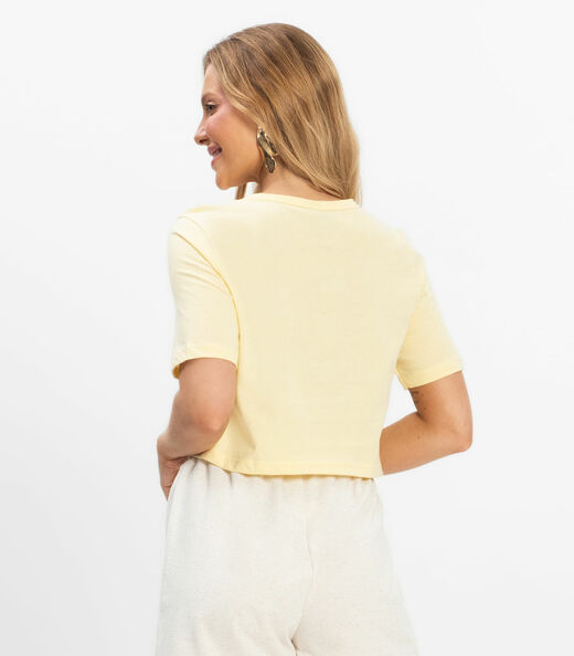 Blusa Cropped Lisa Select Amarelo