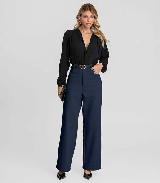 Image_Calça Pantalona Feminina em Sarja Dianna Azul