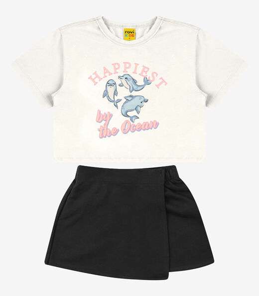 Image_Conjunto Blusa com Shorts Menina Rovi Kids Bege