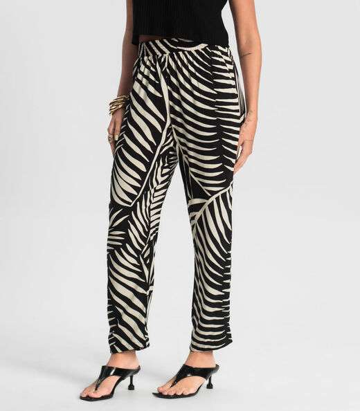 Calça Feminina Estampada Rovitex Preto