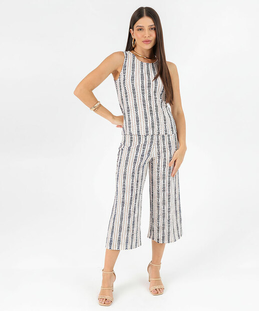 Image_Calça Feminina Pantacourt Estampado Marisa Off White