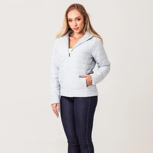 Jaqueta Puffer Feminina com Capuz Zune