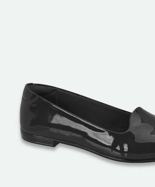 Sapatilha Feminina Bico Fino Verniz Beira Rio Preto