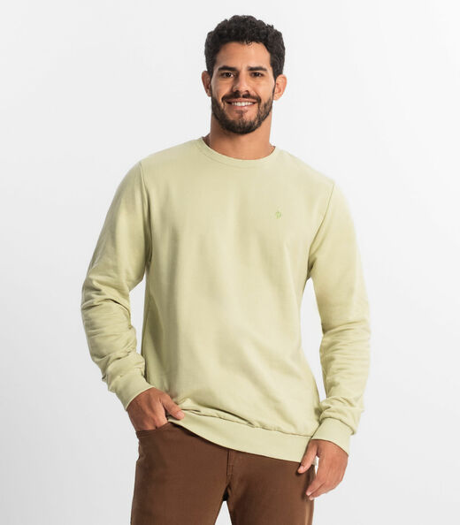 Moletom Masculino Plus Size Moletom Básico Diametro Verde
