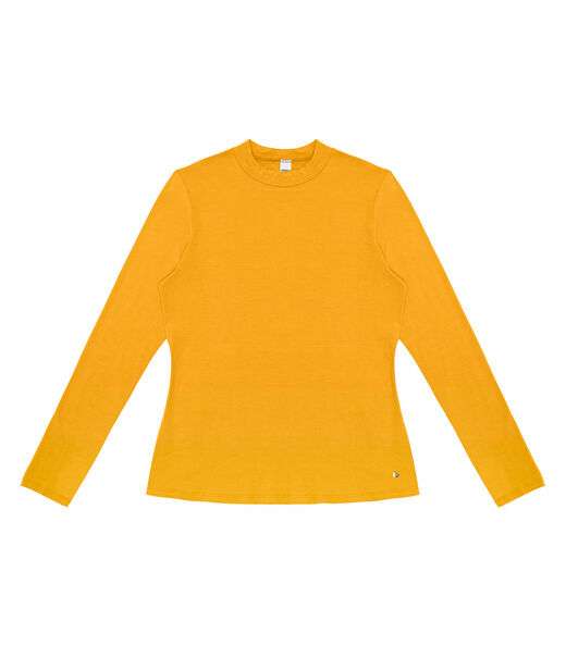 Blusa Feminina Manga Longa Gola Alta Rovitex Amarelo
