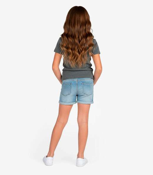 Blusa Infantil Manga Curta Básica Soletex Cinza