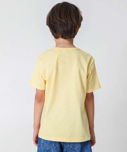 Camiseta Infantil Estampada Marisa Tam 4 a 10 Amarelo