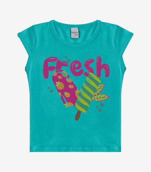 Blusa Infantil Menina Infinita Cor Verde
