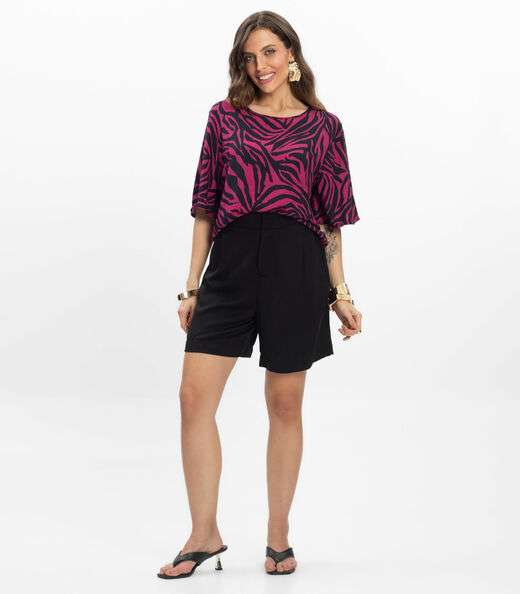 Bermuda Viscose Double Feminina Endless Preto