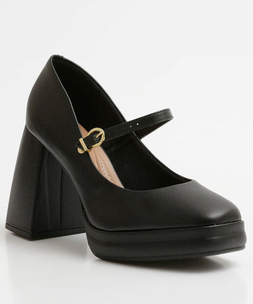 Scarpin Feminino Meia Pata Salto Grosso Beira Rio