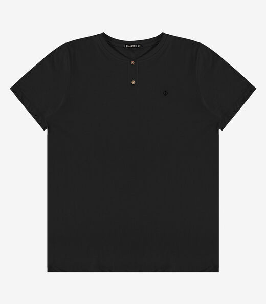 Camiseta Meia Malha Flamê Masculina Diametro Preto