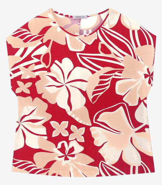 Blusa Manga Curta Feminina Secret Glam Vermelho