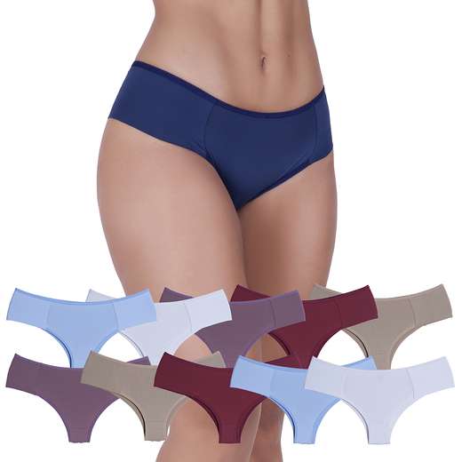 Image_Kit 10 Calcinhas Bombom Microfibra Concept Lingerie Multicolorido