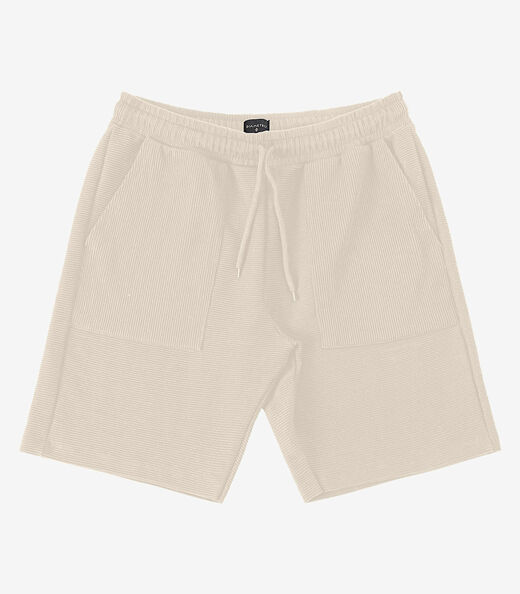 Bermuda Masculina Moletinho Gorgurinho Diametro Bege
