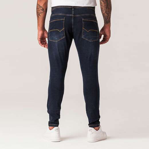 Calça Jeans Super Skinny Puídos Masculina Zune