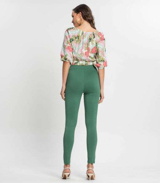 Legging Feminina Em Bengaline Endless Verde
