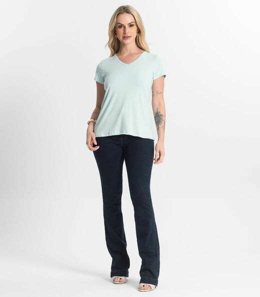 Blusa Feminina Básica Select Azul