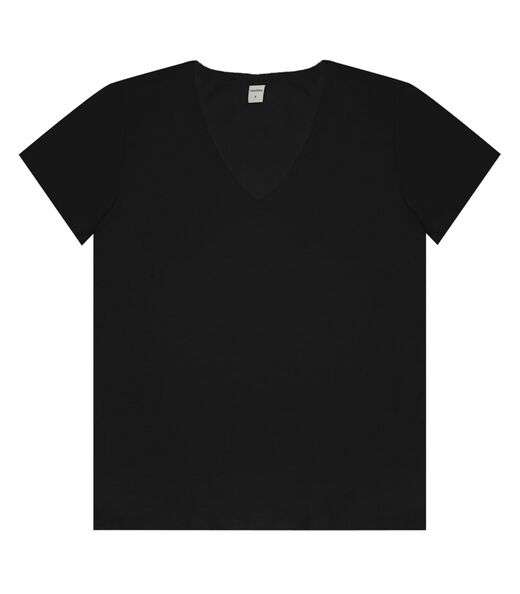 Blusa Feminina Manga Curta Decote V Rovitex Preto