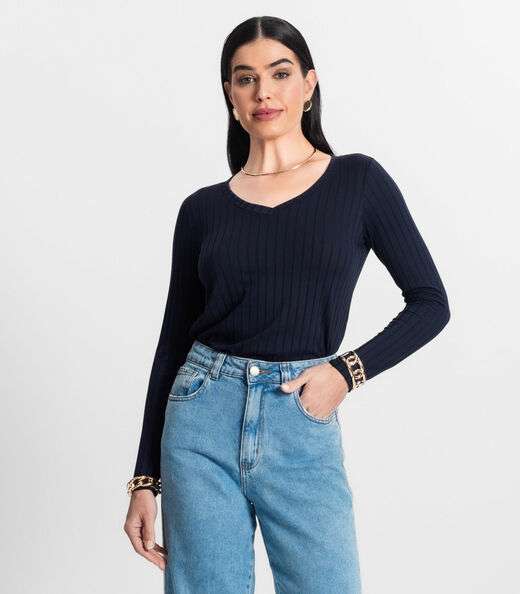 Image_Blusa Manga Longa Infinita Cor Azul