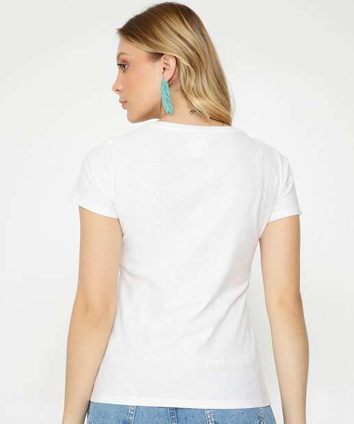 Blusa Feminina Flamê Básica Manga Curta Marisa