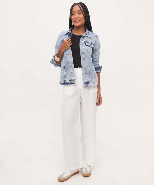 Calça Pantalona Feminina Textura Marisa