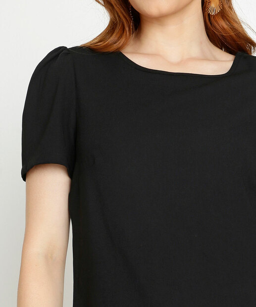 Blusa Feminina Básica Manga Curta Marisa