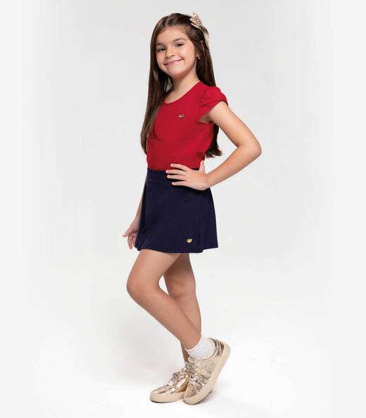 Blusa Infantil Feminina Cotton Leve Trick Nick Vermelho