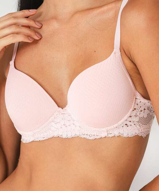 Sutiã Com Base E Bojo Recorte Renda Marisa