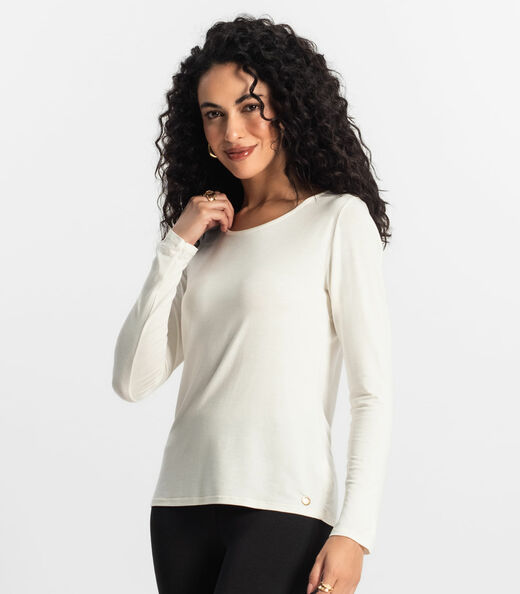 Blusa Feminina Manga Longa Rovitex Bege