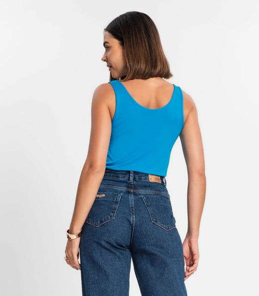 Regata Feminina Básica Rovitex Azul