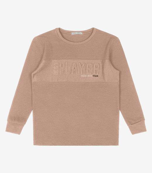 Image_Camiseta Infantil Manga Longa Trick Nick Marrom