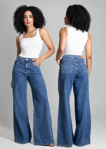 Calça Jeans Sawary Wide Leg - 282691