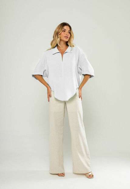 Image_Blusa Ampla Manga Curta E Decote V Branco Salvatore