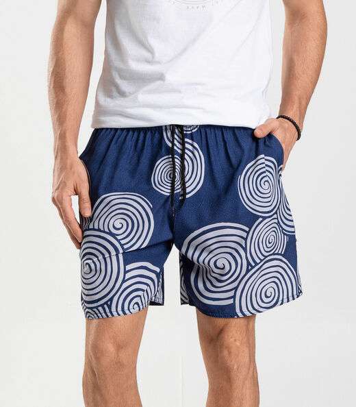 Bermuda Masculina De Microfibra Long Bong Azul