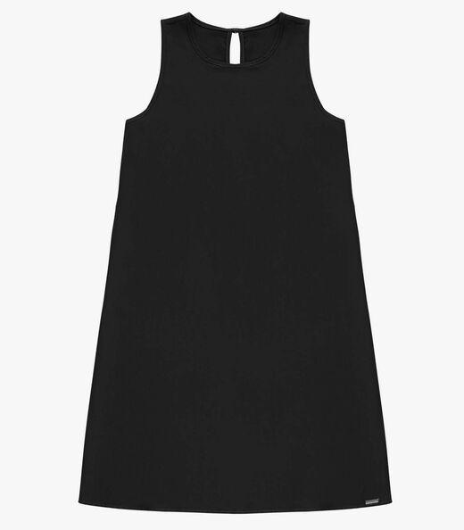 Image_Vestido Feminino Curto Tecido Twill Rovitex Preto