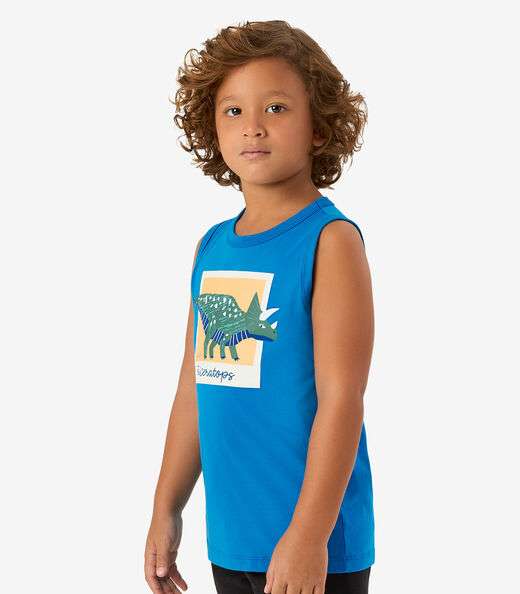 Machão Infantil em Meia Malha Rovi Kids Azul