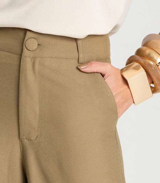 Calça Wide Leg Feminina Dianna Verde