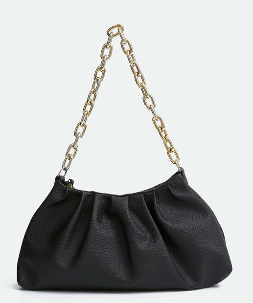 Bolsa de Ombro Baguete Feminina Textura Corrente Marisa