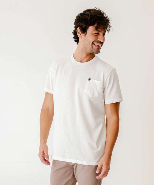 Camiseta Masculina Bolso Manga Curta MR