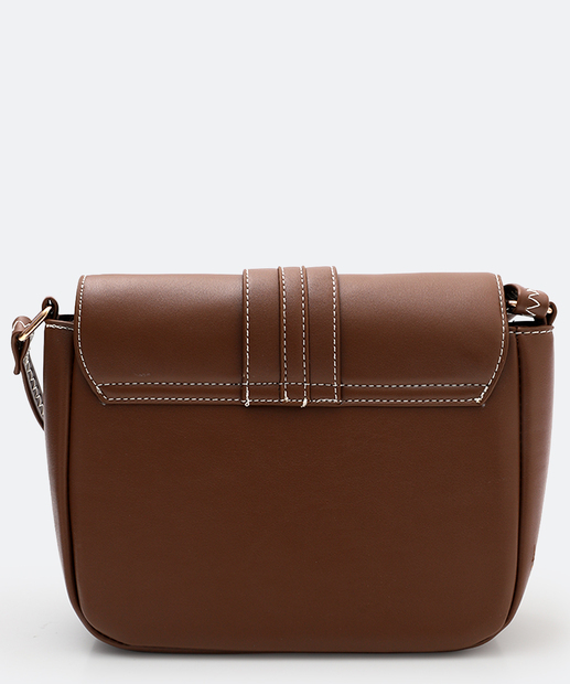 Bolsa Transversal Crossbody Feminina Marisa Marrom